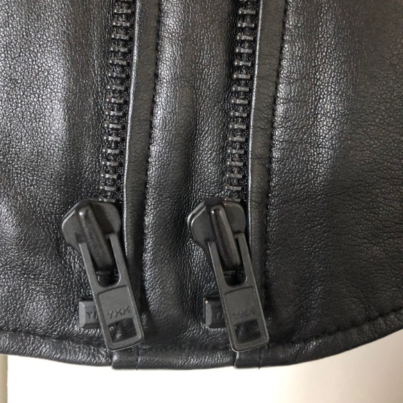 Joie “Davey” Caviar Black 100% Leather Jacket - Picture 6 of 8